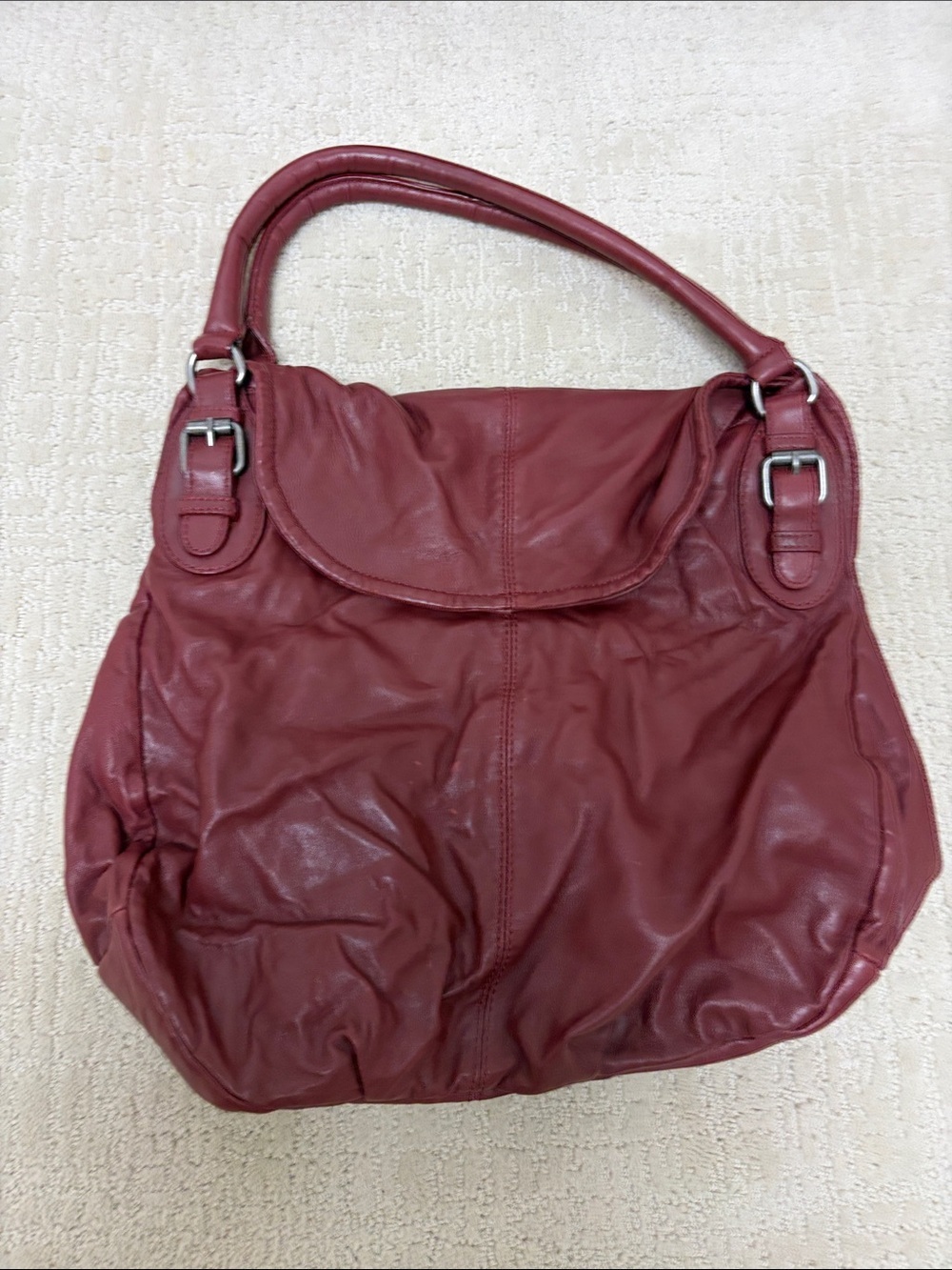 J. Jill Women's Red Leather Shoulder Bag
